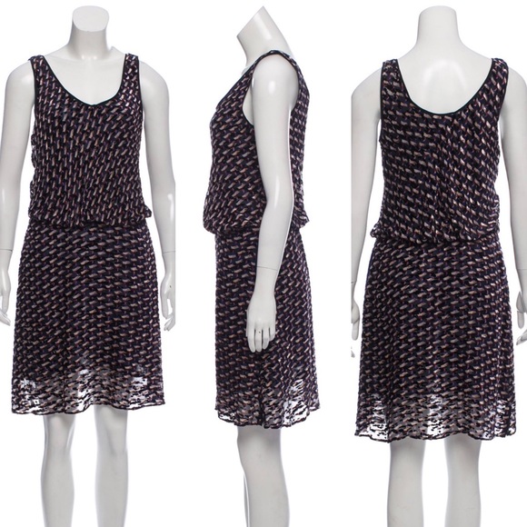 🚫SOLD🚫 Marc Jacobs Puzzle Piece Devore Velvet Dress Sz 6 - Picture 2 of 4